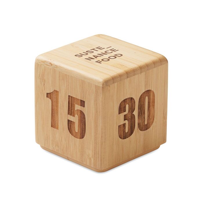 Bamboo Twist Snooze Timer - 15 - 60 Minute Countdown, Hi/Lo Volume
