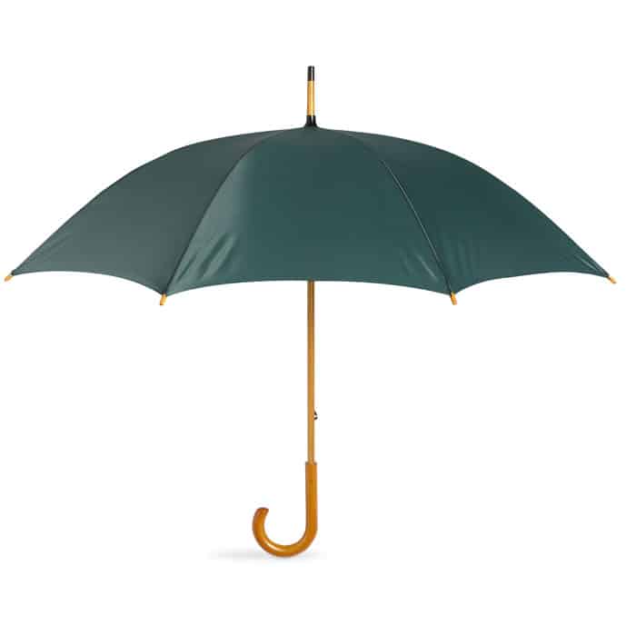 23 Inch Umbrella - Wooden Shaft and Handle, 190T Polyester Canopy