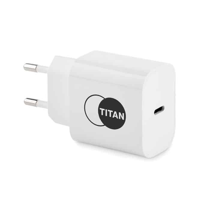 20W 2 Port USB Charger - EU Plug, Quick Charge 3.0 & Power Delivery
