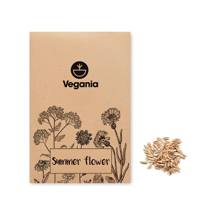 Flowers Mix Seeds in Kraft Envelope - EU Made, Eco-Friendly Packaging