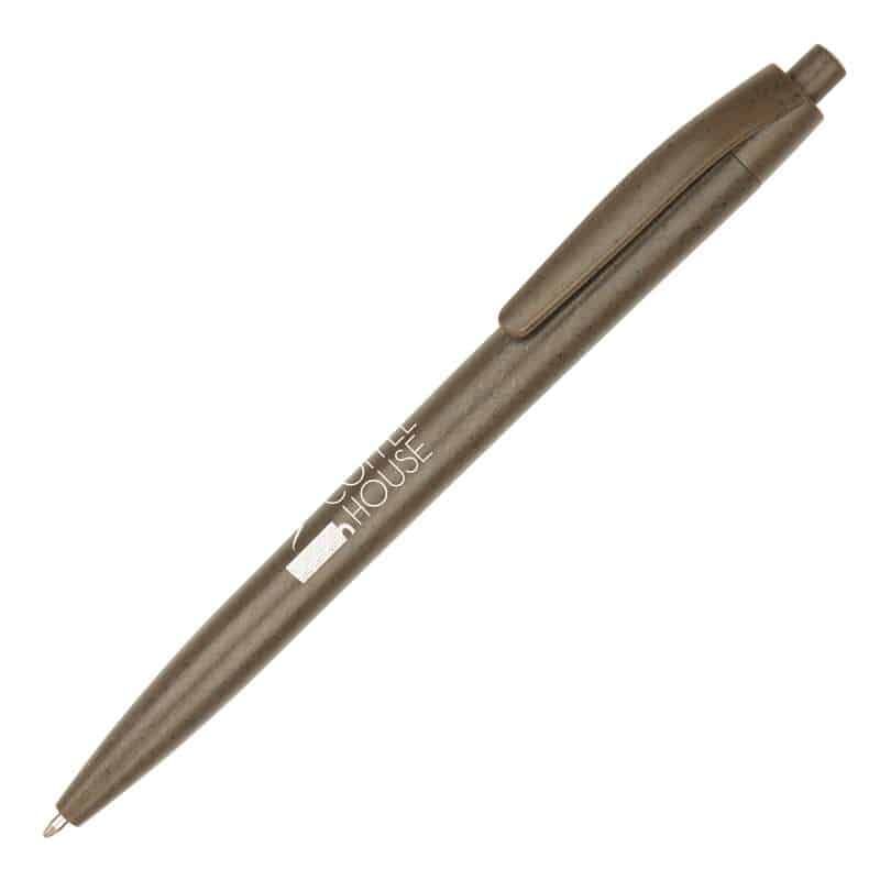 Coffee Ball Pen - 50% Recycled Coffee Grind Material, Retractable, Eco-Friendly Design