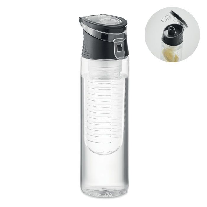 RPET Water Bottle 500ml with Removable Fruit Infuser and Leak-Proof Lid