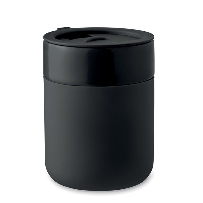 Ceramic Tumbler 330ml - Silicone Sleeve, PP Lid, Reusable Drinkware