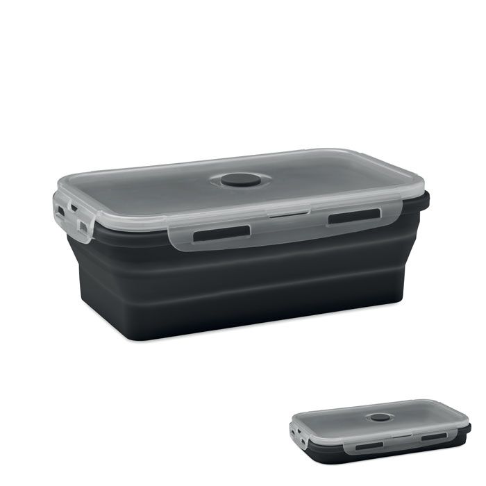 Collapsible Silicone Lunch Box - 1200ml Capacity, Silicone & PP Lid