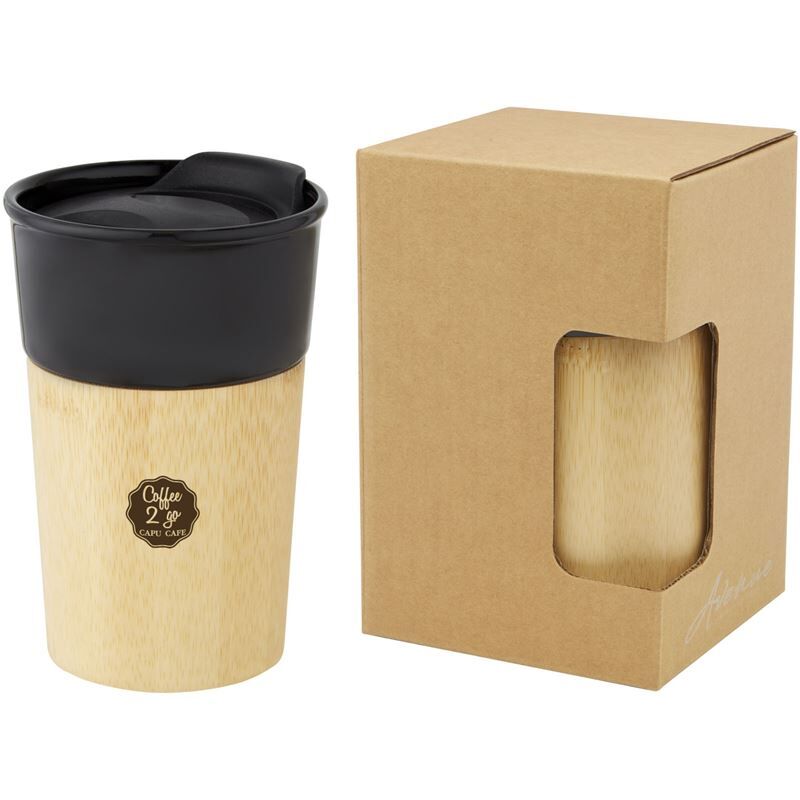 Pereira 320 ml Porcelain Mug With Bamboo Outer Wall
