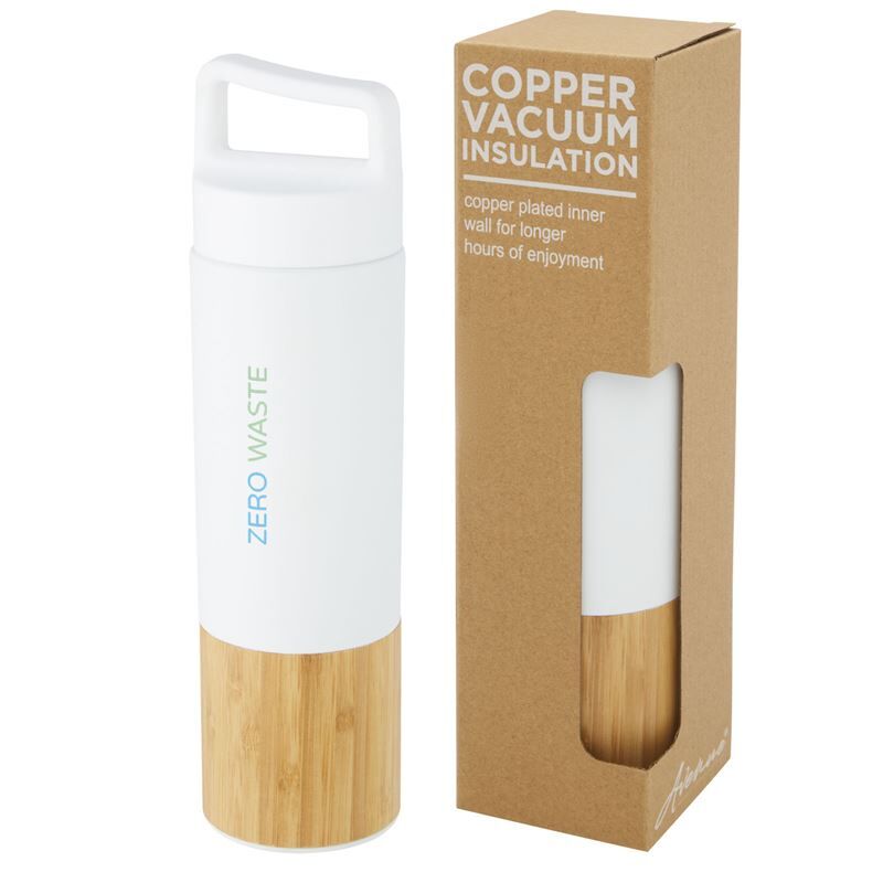 Torne 540 ml Copper Vacuum Insulated Stainless Steel Bottle With Bamboo Outer Wall