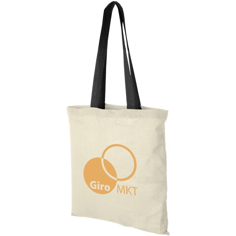 Nevada 100 G/m² Cotton Tote Bag Coloured Handles 7l
