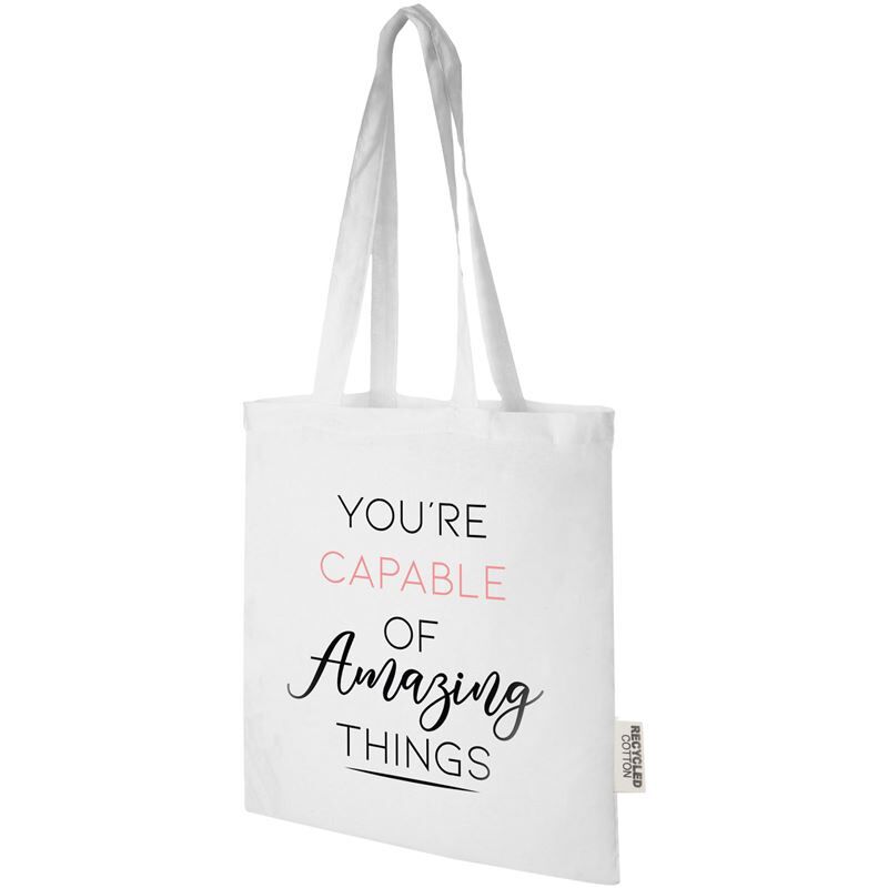 Madras 140 G/m2 Grs Recycled Cotton Tote Bag 7l