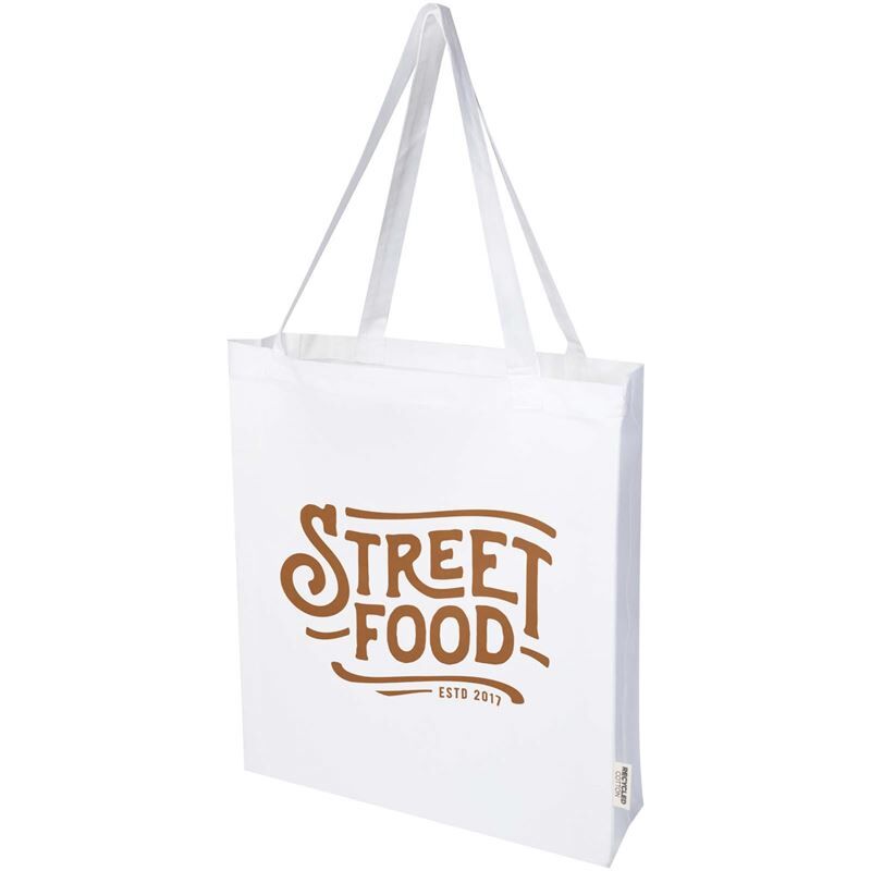 Madras 140 g/m² Grs Recycled Cotton Gusset Tote Bag