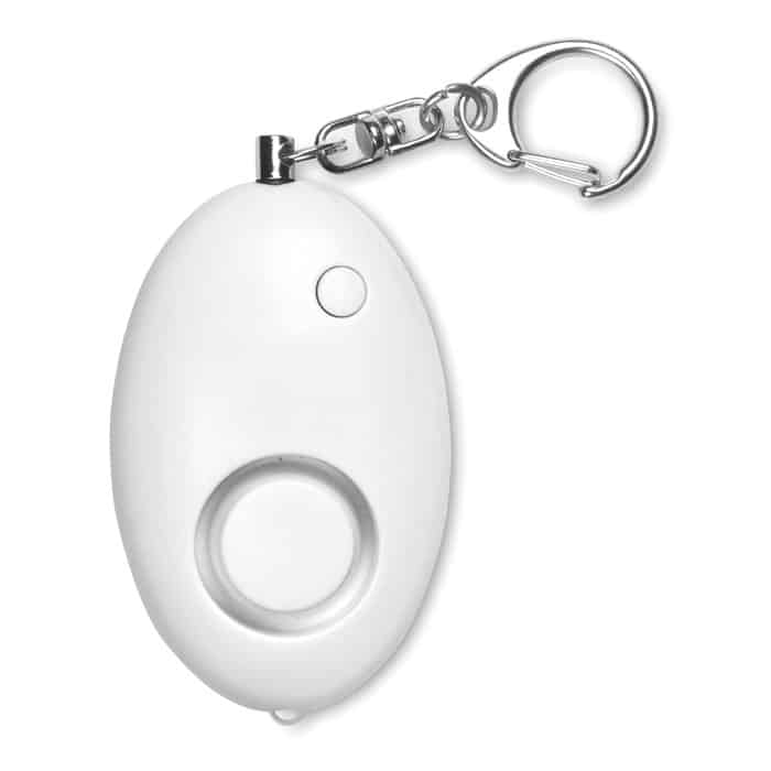 Personal Alarm with Key Ring - ABS Mini Device, 90-100dB, LED Light