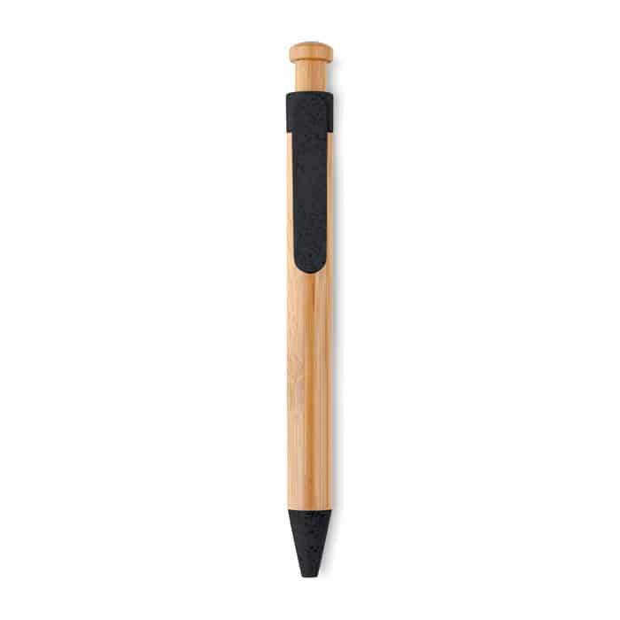 Bamboo and Wheat-Straw Ball Pen - Blue Ink, FSC®-Certified Eco Materials