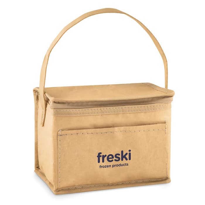 6 Can Woven Paper Cooler Bag - Recycled Material, 3L Capacity, PE Foam
