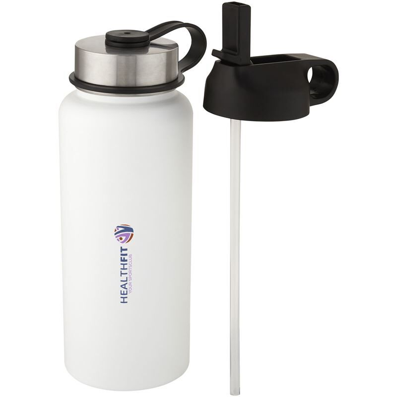 Supra 1L Copper Vacuum Insulated Sport Bottle - Double-Walled Stainless Steel, 2 Lids
