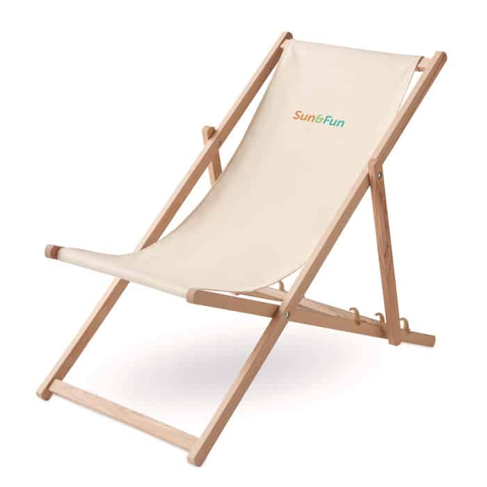 Beach Chair in Wood - Foldable FSC®-Certified Beech, 110kg Max Weight
