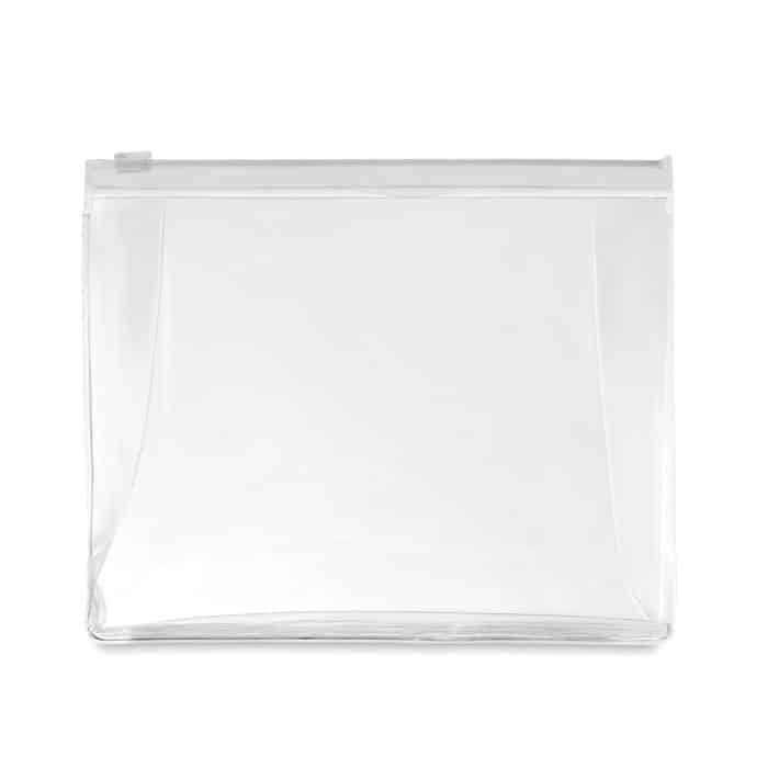 Cosmetic Pouch With Zipper - Durable PVC, 100mm x 100mm Print Area
