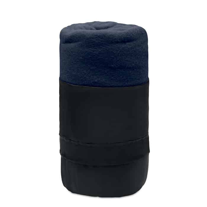 RPET Fleece Travel Blanket - 180gsm Recycled Polyester with Travel Pouch