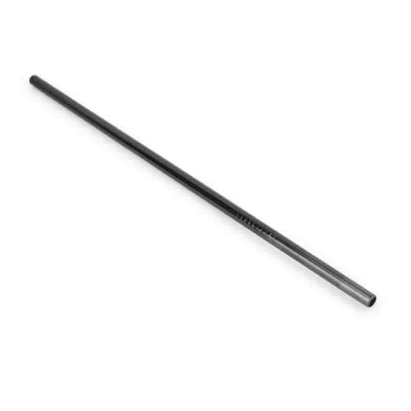 Black Stainless Steel Promo Straw - Straight Design, UK Stock, Optional Cleaning Brush