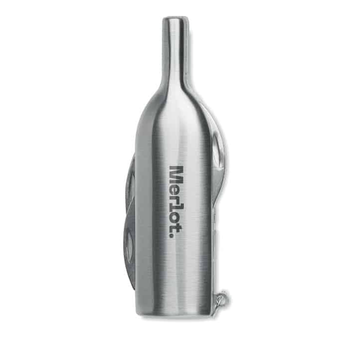 Multi Tool Pocket Knife - Wine Bottle Shaped Stainless Steel, 6 Functions